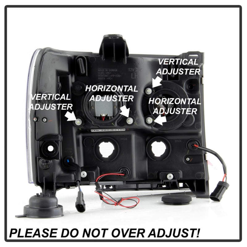 Spyder GMC Sierra 1500/2500/3500 07-13 Denali 08-13 LED Headlights Blk PRO-YD-GS07V2PL-BK - 5087522