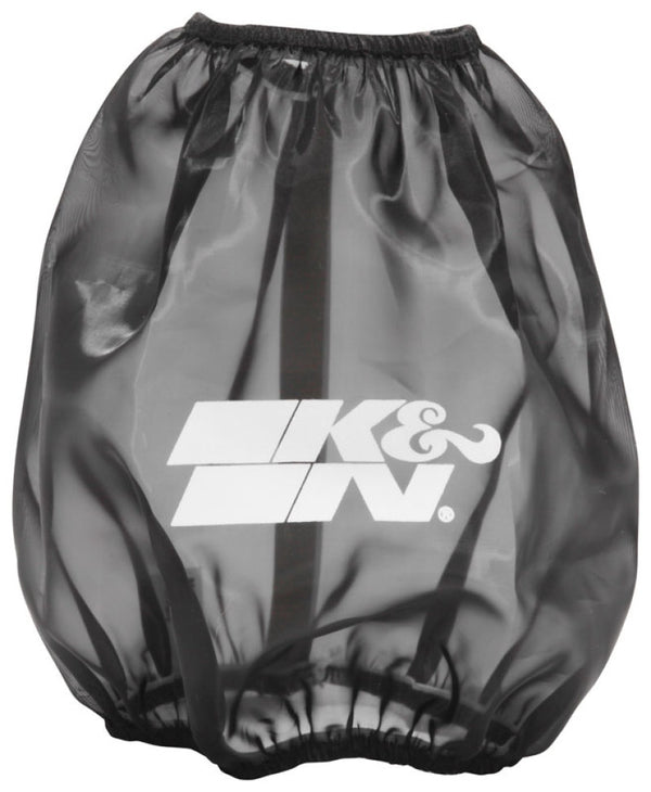 K&N Black Drycharger Round Tapered Custom Air Filter Wrap - RF-1041DK by K&N Engineering - front view