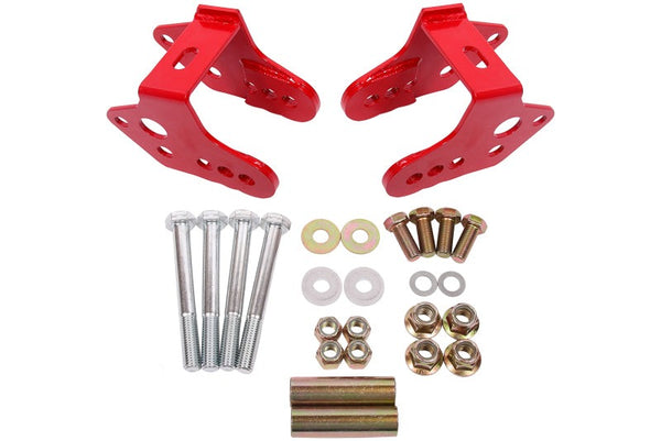 BMR 79-04 Ford Mustang Control Arm Relocation Bracket - Red - CAB740R for 1979-2004 Ford Mustang