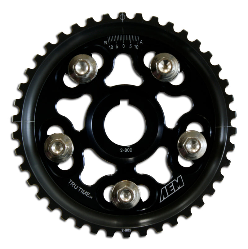 AEM 92-01 Honda Prelude Si VTEC/ Base &amp; SH True Black Tru-Time Cam Gear - 23-801BK