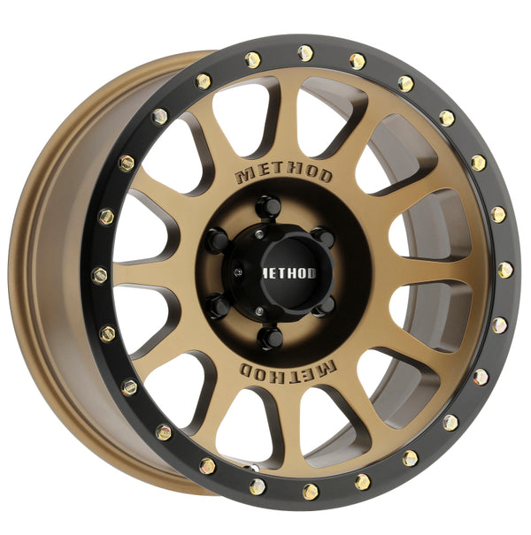 Method MR305 NV 20x9 +18mm Offset 6x5.5 108mm CB Method Bronze/Black Street Loc Wheel - MR30529060918 by Method Wheels - fron