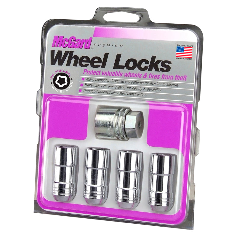 McGard Wheel Lock Nut Set - 4pk. (Cone Seat) 9/16-18 / 7/8 Hex / 1.765in. Length - Chrome - 24234