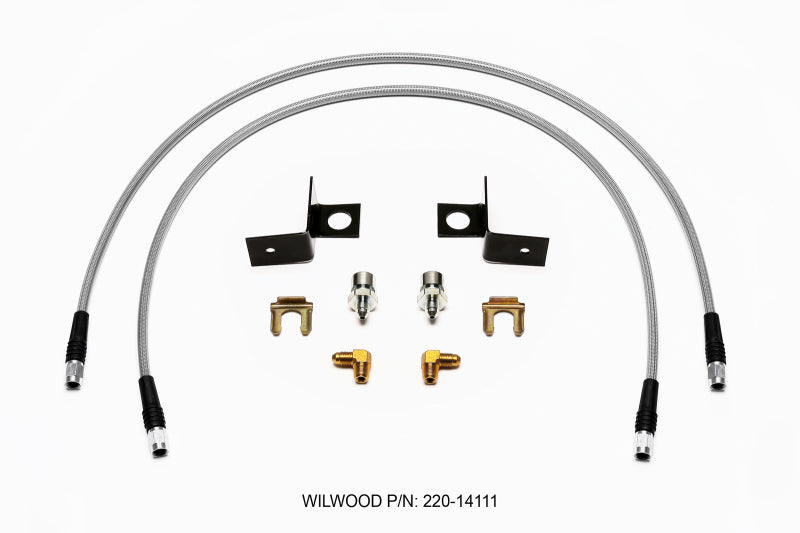 Wilwood Flexline Kit 30 inch -3 3/8-24 IF 1/8 NPT 90 Degree - 220-14111