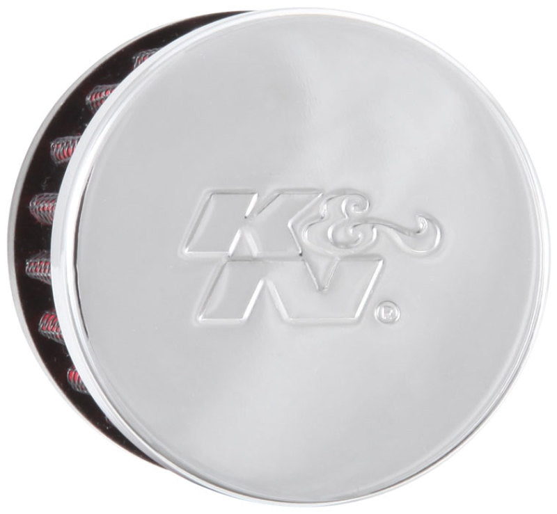 K&N Clamp On Rubber Base Crankcase Vent Filter 0.5in Flange ID 2in OD 1.5in Height - 62-1330