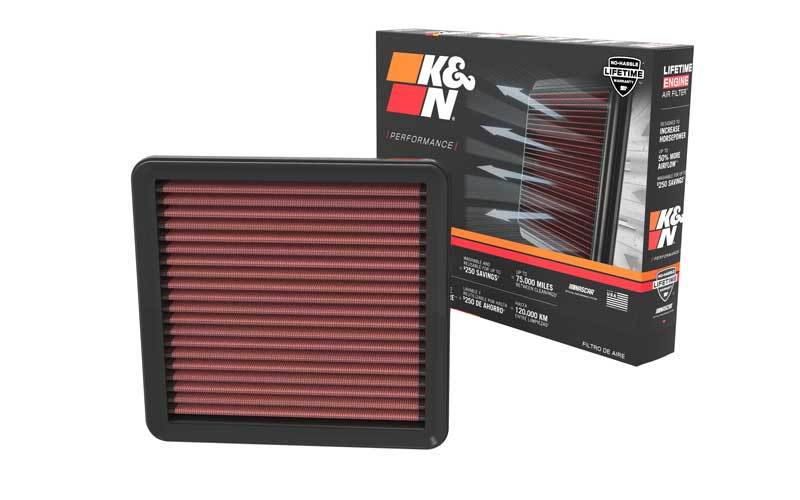 K&N 21-22 Hyundai Elantra 2500 1.6L/2.0L L4 Replacement Air Filter - 33-5118 for 2021-2026 Hyundai Elantra - detail view