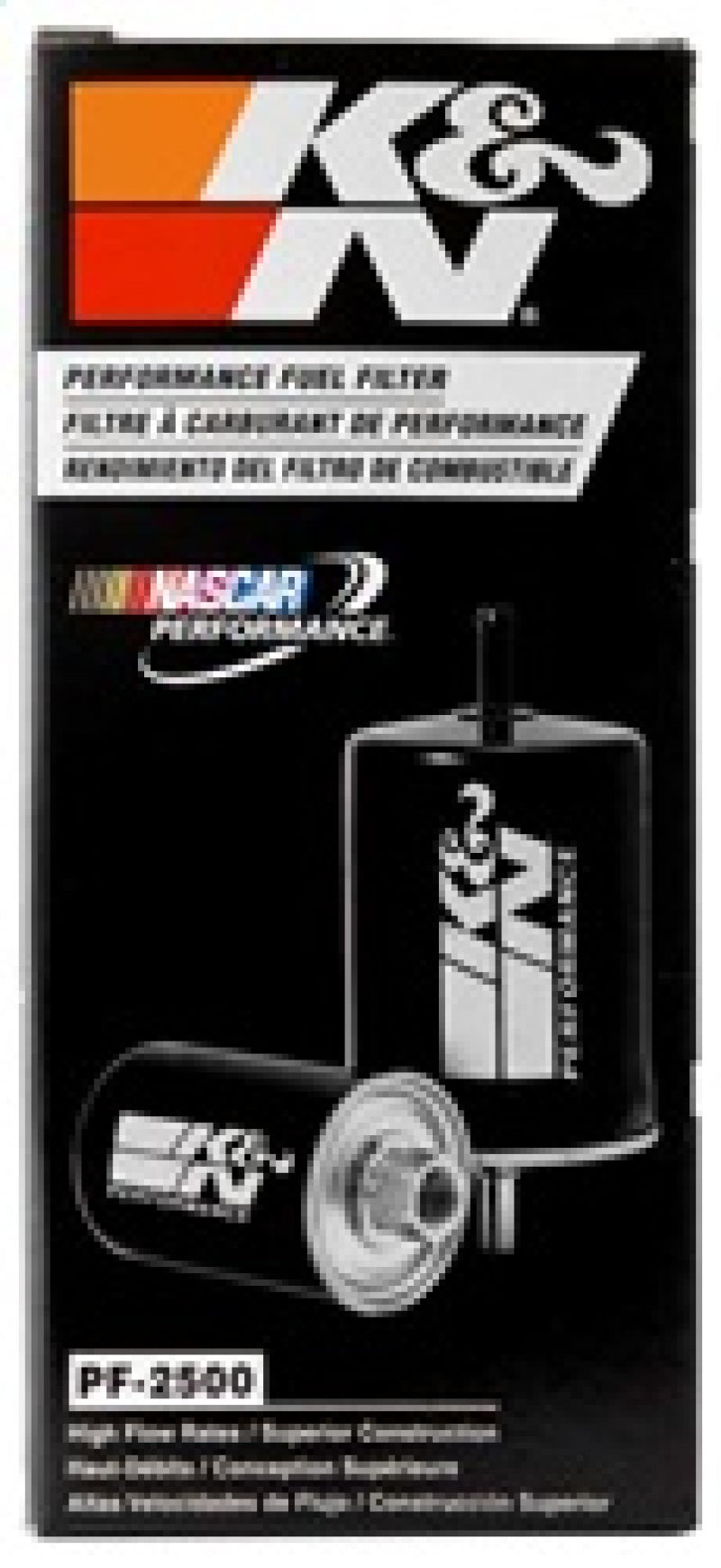 K&amp;N Cellulose Media Fuel Filter 2.125in OD x 5.438in L - PF-2500