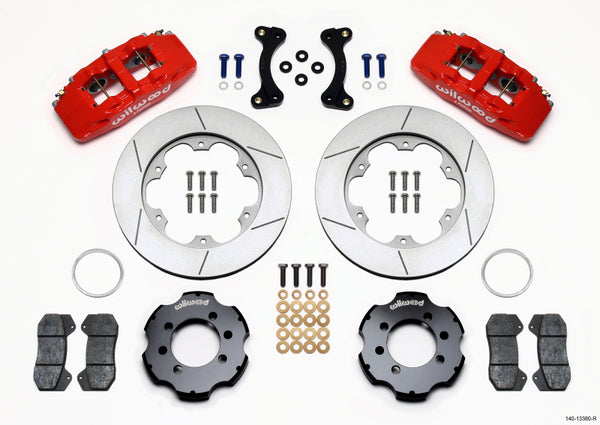 Wilwood Dynapro 6 Front Hat Kit 11.00in GT Rotor Red 95-05 Miata - 140-13380-R for 2001-2005 Mazda Miata