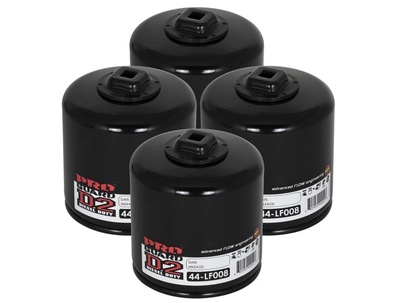 aFe Pro GUARD D2 Oil Filter 93-11 Ford Gas Trucks V8 4.6L/5.4L/5.8L (4 Pack) - 44-LF008-MB