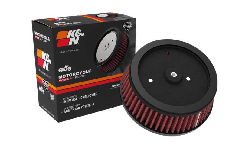 K&amp;N Round Tapered 6.25in Base OD x 5.5in Top OD x 2.125in H Replacement Filter for Harley Davidson - HD-0800