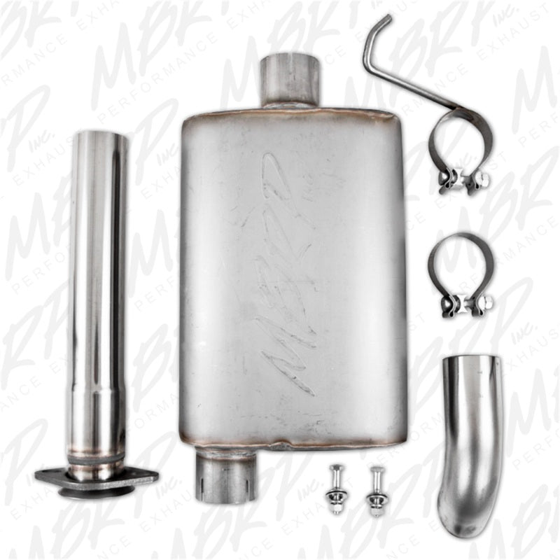 MBRP 00-06 Jeep Wrangler (TJ) Inline-4 2.5L Inline-6 4.0L Cat Back Single Off-Road Turn Down T409 Ex - S5522409