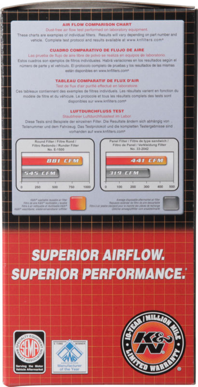 K&amp;N 09+ Nissan GTR Drop In Air Filter