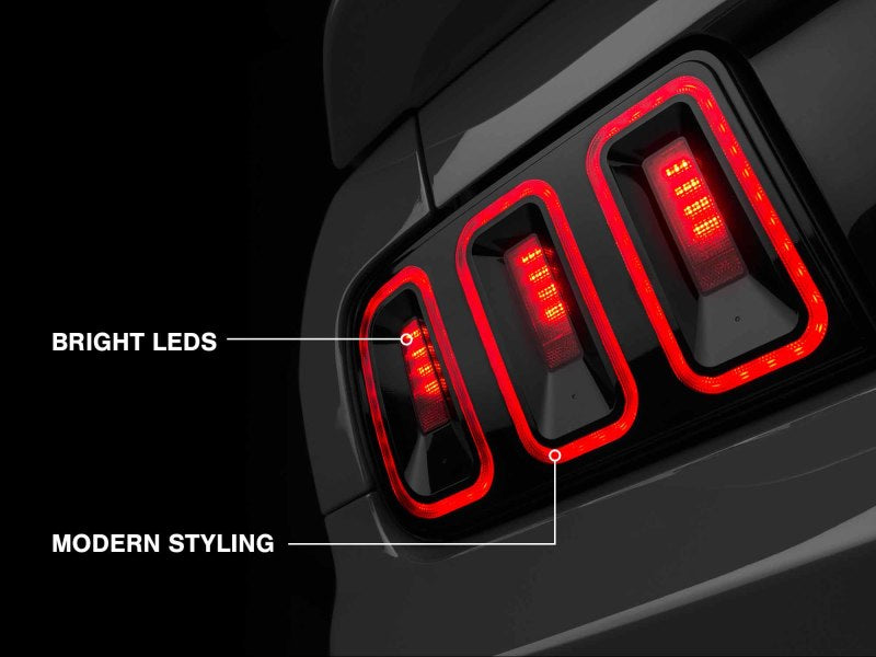 Raxiom 05-09 Ford Mustang Gen5 Tail Lights- Black Housing (Smoked Lens) - 49169