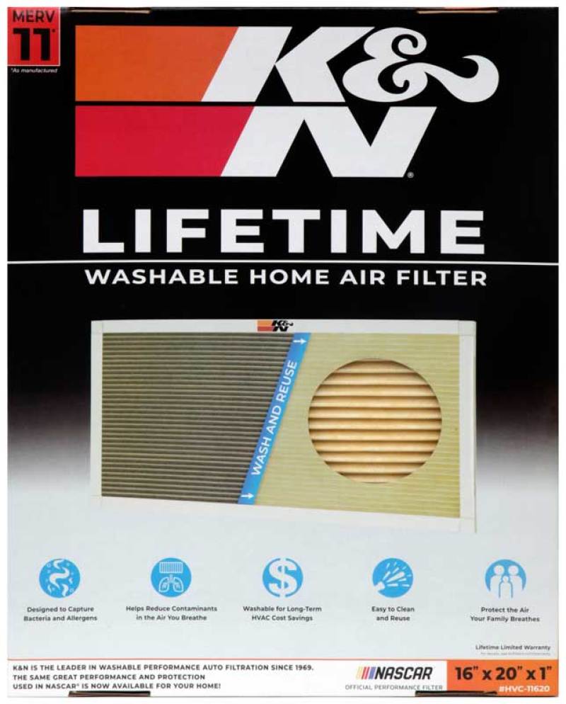 K&N HVAC Filter - 16 x 20 x 1 - HVC-11620
