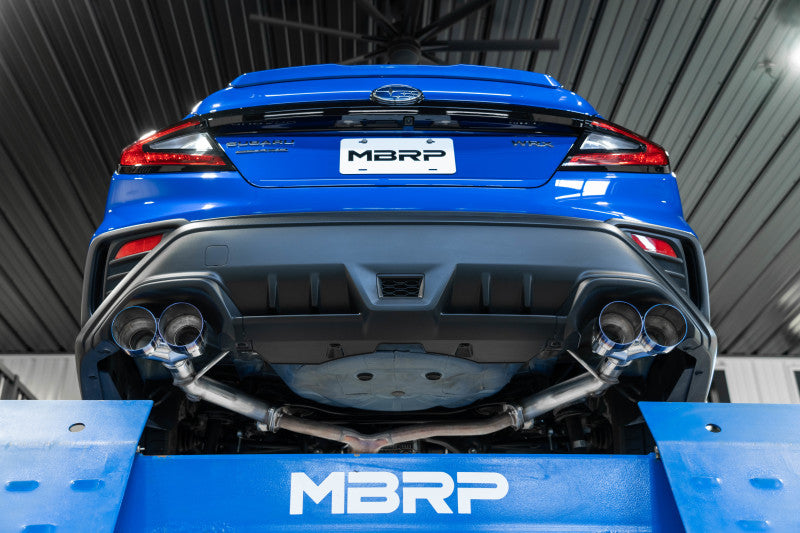 MBRP 2022 Subaru WRX 2.5in Dual Split Rear Exit w/ Quad BE Tips - T304 - S48103BE
