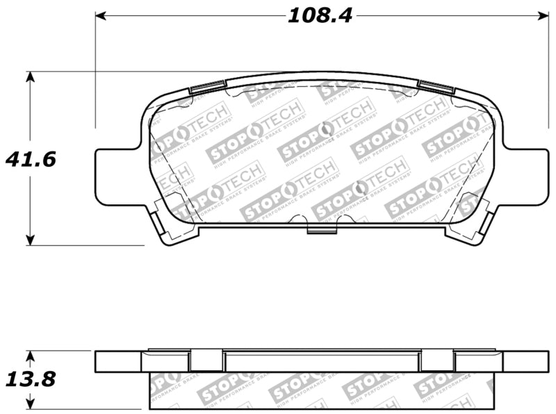 StopTech Performance 02-03 WRX Rear Brake Pads - 309.07700