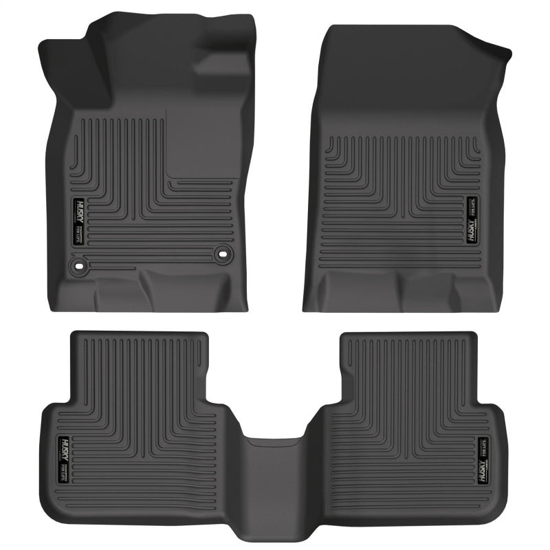 Husky Liners 2022 Honda Civic WeatherBeater Front &amp; 2nd Seat Floor Liners (Black) - 95521