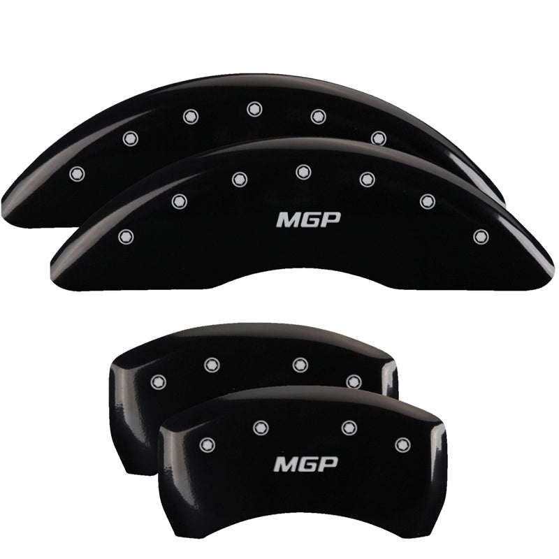 MGP 4 Caliper Covers Engraved Front 2015/Mustang Engraved Rear 2015/Bar &amp; Pony ylw finish black ch - 10202SMB2YL