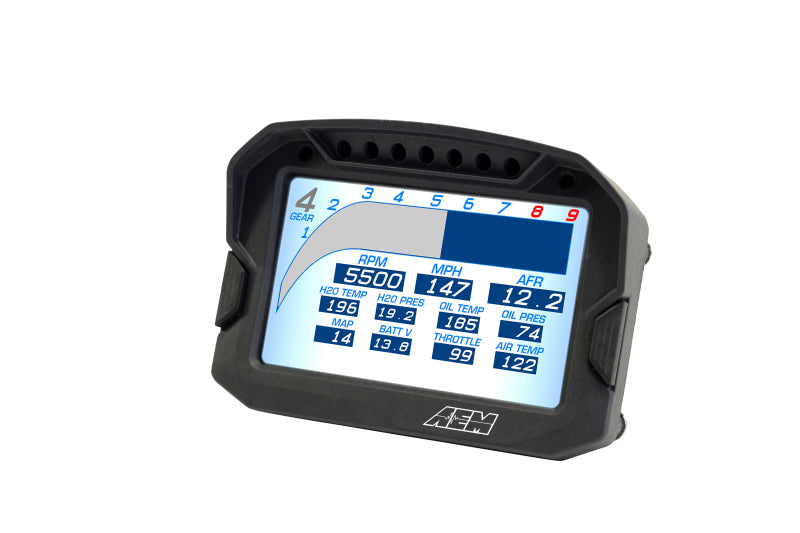 AEM CD-5G Carbon Digital Dash Display w/ Interal 10Hz GPS &amp; Antenna - 30-5602