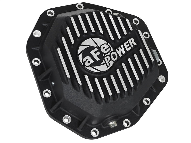 aFe Power Pro Ser Rear Diff Cover Black w/Mach Fins 2017 Ford Diesel Trucks V8-6.7L(td) Dana M275-14 - 46-70352