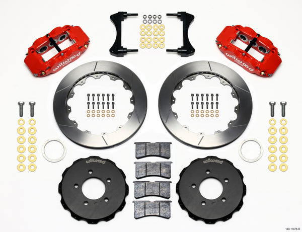 Wilwood Narrow Superlite 6R Front Hat Kit 12.88in Red 2006-Up Civic / CRZ - 140-11978-R for 2006-2015 Honda Civic