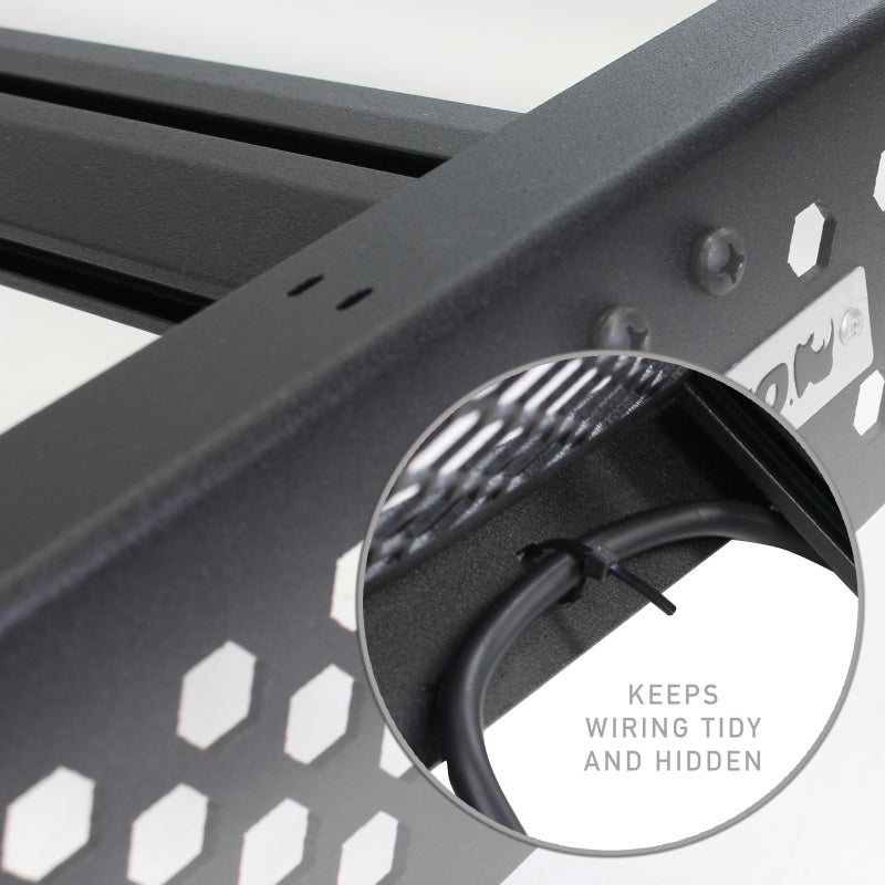 Go Rhino 22+ Toyota Tundra CrewMax Ceros Low Profile Roof Rack - Tex. Blk - 5933180T