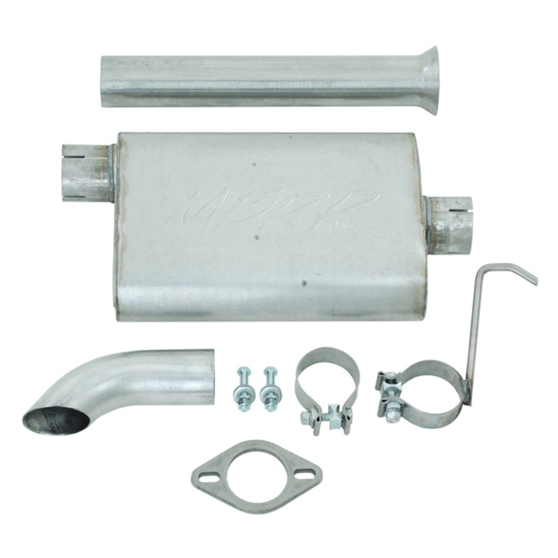 MBRP 00-06 Jeep Wrangler (TJ) Inline-4 2.5L Inline-6 4.0L Cat Back Single Off-Road Turn Down Alum Ex - S5522AL