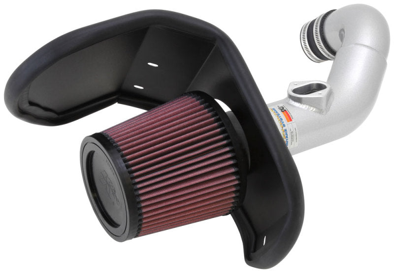 K&N 12 Chevy Sonic 1.4L Silver Typhoon Performance Intake - 69-4524TS for 2012-2020 Chevrolet Sonic - front view