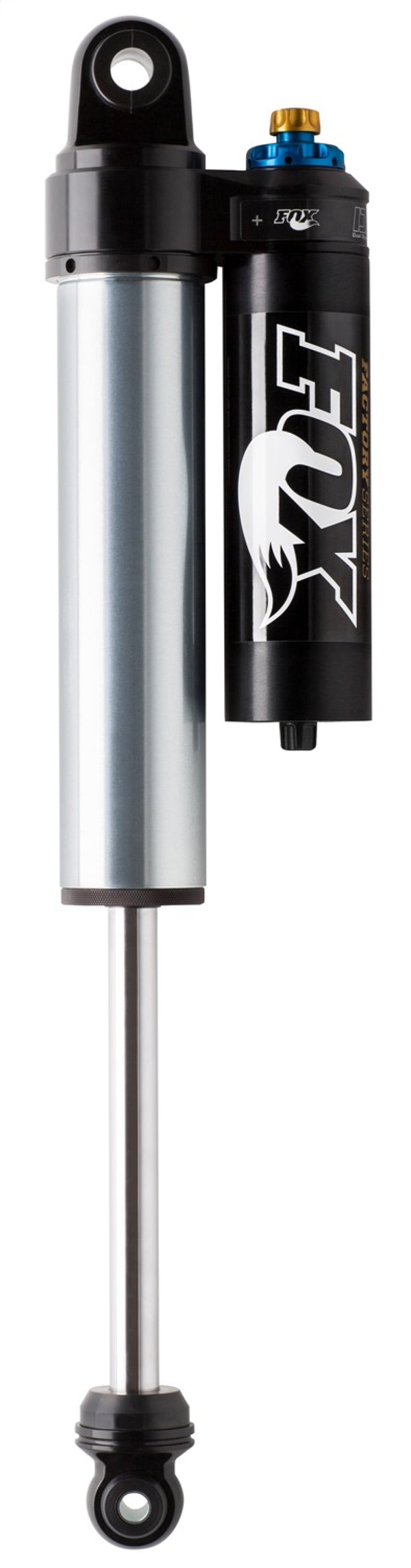 Fox 17+ Ford SD 2.5 Factory Series Rear Shock Set w/DSC / 2-3.5in Lift - 883-26-041 for 2017-2025 Ford F 250 - front view