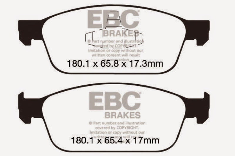 EBC 12+ Ford Focus 2.0 Turbo ST Redstuff Front Brake Pads - DP32145C