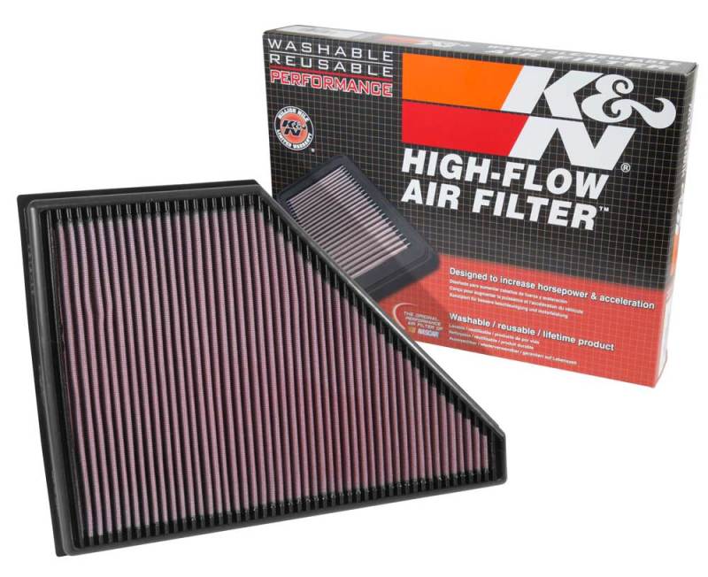 K&N 2017 Cadillac XT5/ GMS Arcadia 3.6L V6 F/I Drop In Air Filter - 33-5056