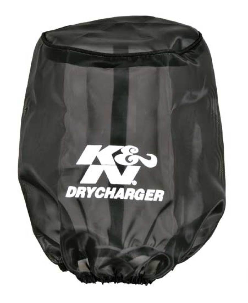 K&N Drycharger Air Filter Wrap Round Tapered Black 5.375in Base ID x 4.375in Top ID x 7 H - RU-2590DK by K&N Engineering - fr