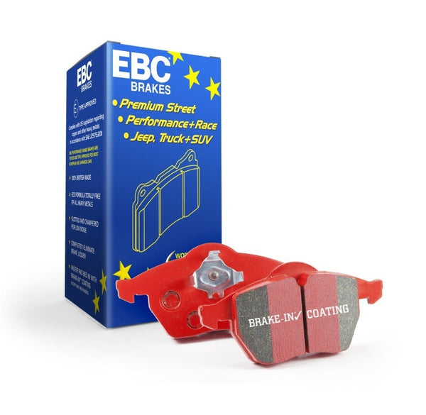 EBC 13-14 Audi RS7 4.0TT (w/Cast Iron Rotors & Trapezoid Weights) Redstuff Front Brake Pads - DP32081C for 2014-2018 Audi RS7