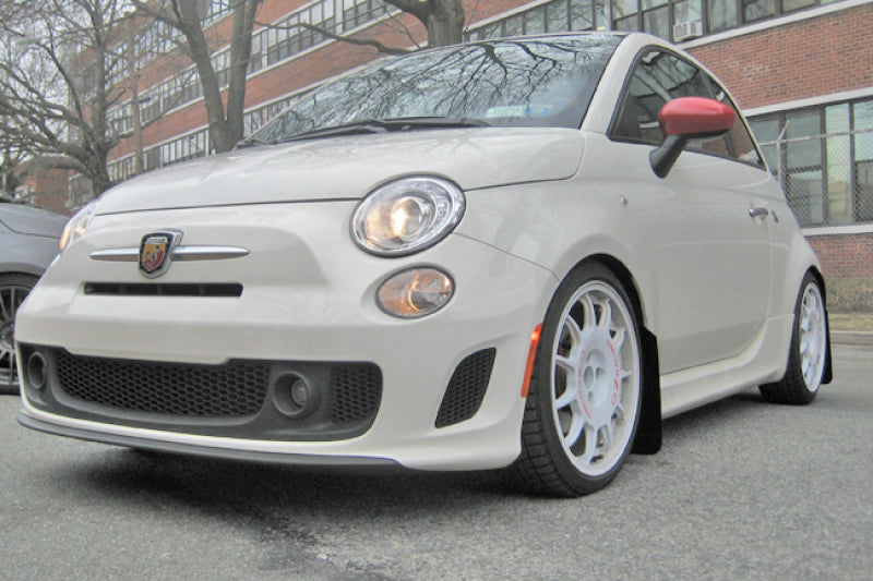 Rally Armor 12-18 Fiat 500 (Pop/Sport/Lounge/Abarth) Black UR Mud Flap w/ Grey Logo - MF25-UR-BLK/GRY