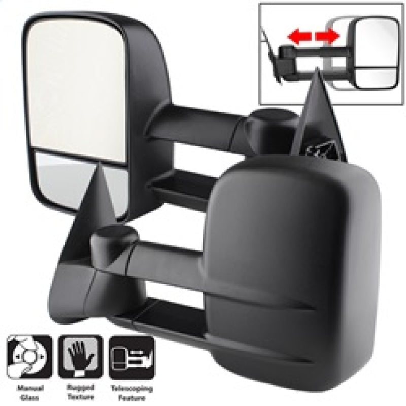 Xtune Chevy Silverado 99-06 L&amp;R Manual Extendable Manual Adjust Mirror MIR-CSIL03-MA-SET - 9935688