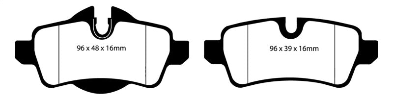 EBC 07-14 Mini Hardtop 1.6 Yellowstuff Rear Brake Pads - DP41931R