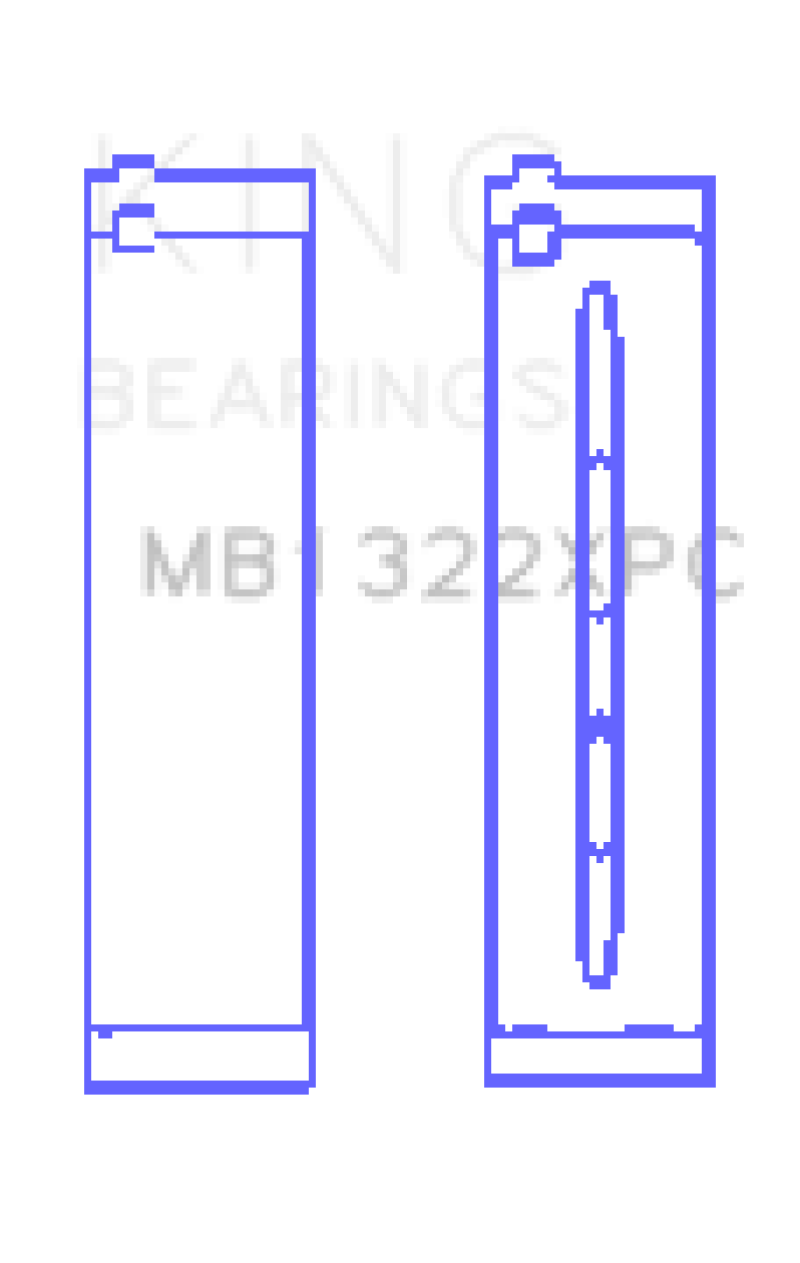 King Audi R8 4.2/5.2/Lamborghini Gallardo/Huracan V10 (Size .026) Coated Perf Main Bearing Set - MB1322XPC.026