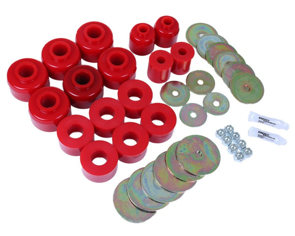 Energy Suspension 03-09 Toyota 4Runner/GX470 / 07-14 FJ Cruiser Red Body Mount Bushing Set - 8.4114R for 2007-2014 Toyota Lan