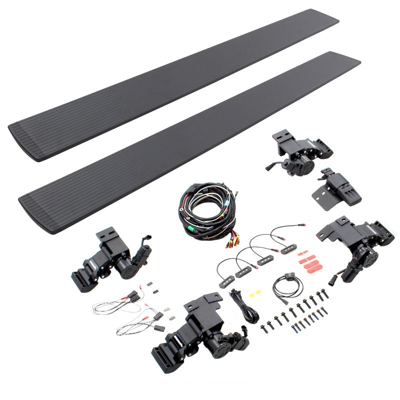 Go Rhino 22+ Toyota Tundra CrewMax Cab 4dr E-BOARD E1 Electric Running Board Kit - Tex. Blk - 20443587PC
