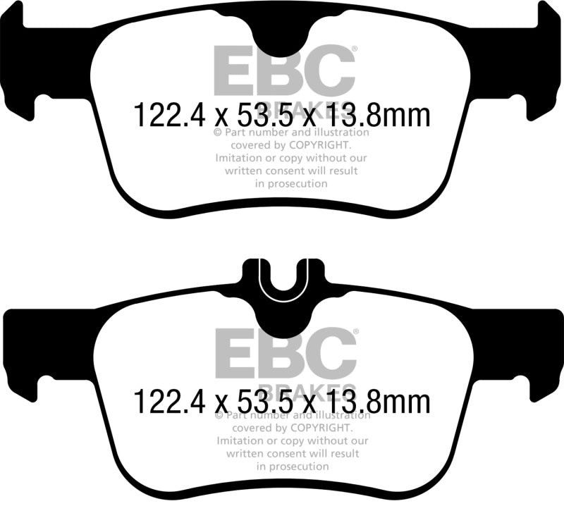 EBC 2017+ Honda Civic Turbo Type-R 2.0L Yellowstuff Rear Brake Pads - DP42402R