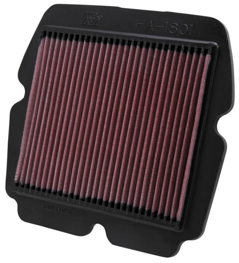 K&N 01-08 Honda GL1800 Gold Wing Replacement Air Filter - HA-1801 for 2007-2016 Honda GL1800 Gold Wing Airbag - angle view
