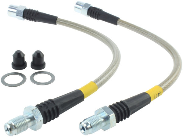 StopTech 12-13 BMW 335i SS Rear Brake Lines - 950.34531 for 2014-2020 BMW 2 Series - front view