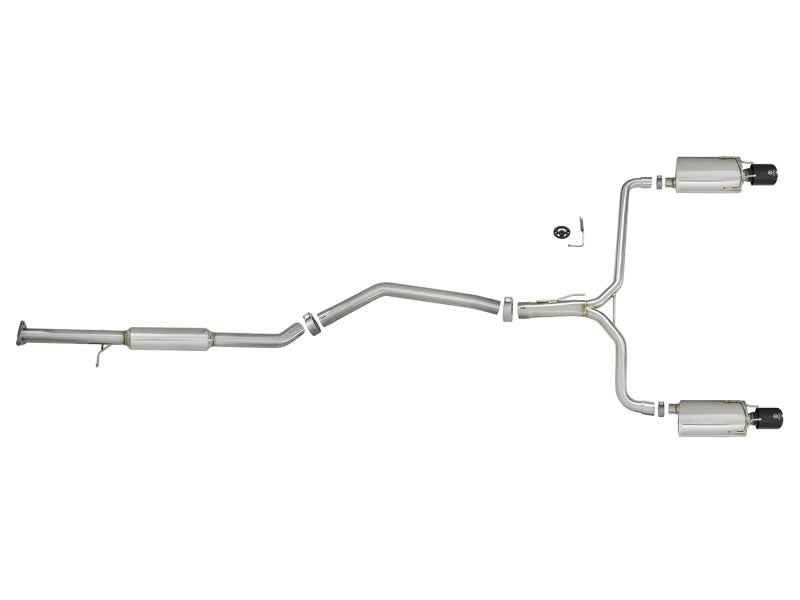 aFe Takeda Exhaust 304SS Dual Cat-Back w/ Black Tips 13-17 Honda Accord LX/EX/EX-L Sedan L4 2.4L - 49-36605-B
