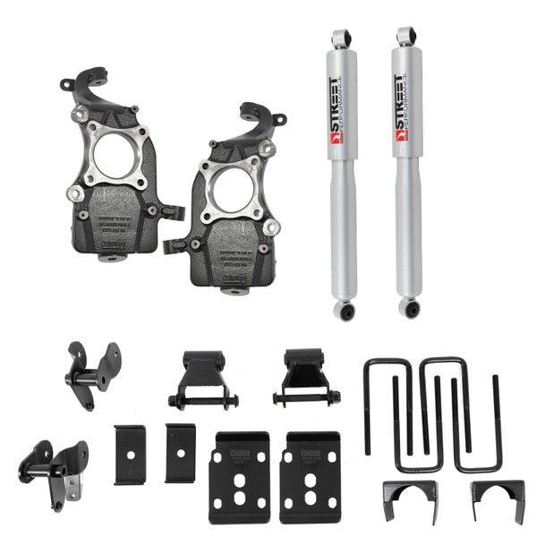 Belltech 2021+ Ford F-150 2WD Lowering Kit w/ Street Performance Shocks - 1052SP for 2021-2025 Ford F 150 - front view