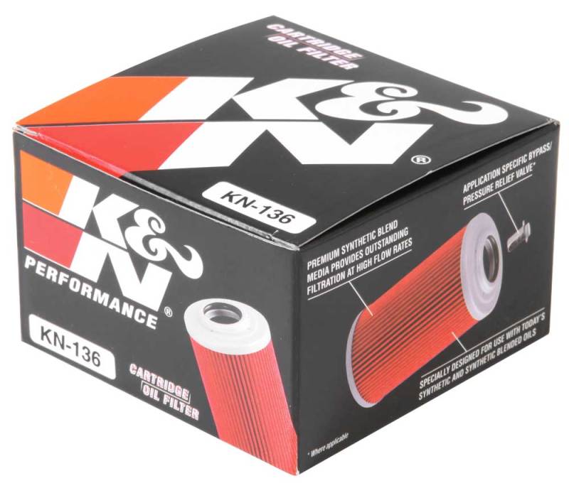 K&N Suzuki / Betamotor 2.375in OD x 1.25in H Oil Filter - KN-136