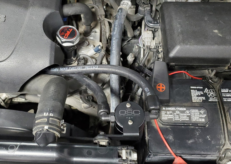 J&amp;L 07-21 Toyota Tundra 5.7L Driver Side Oil Separator 3.0 - Black Anodized
