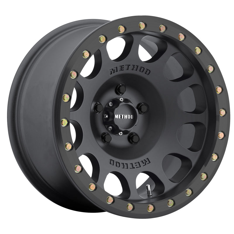 Method MR105 Beadlock 17x8.5 0mm Offset 6x135 87mm CB Matte Black w/BH-H24125 Wheel - MR10578516500B