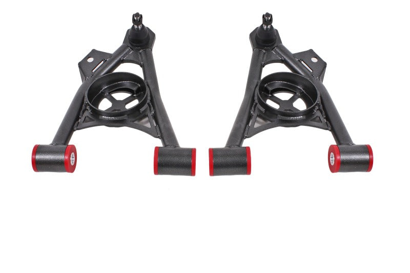 BMR 94-04 Ford Mustang Non-Adj. A-Arms Lower (Poly) w/ Spring Pocket - Black Hammertone - AA040H