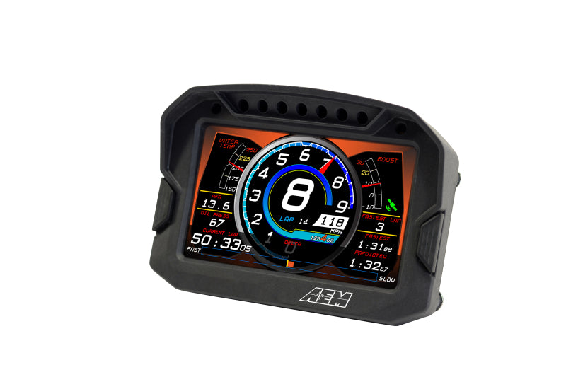 AEM CD-5LG Carbon Logging Digital Dash Display w/ Internal 10Hz GPS &amp; Antenna