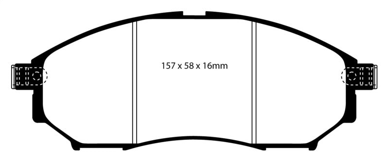 EBC 08-13 Infiniti EX35 3.5 Yellowstuff Front Brake Pads - DP41671R