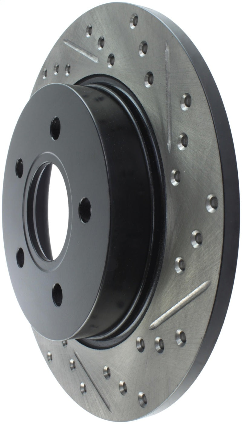 StopTech 12-15 Ford Focus w/ Rear Disc Brakes Rear Left Slotted &amp; Drilled Rotor - 127.61099L